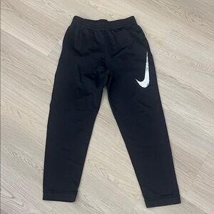 Nike Black Joggers with White Swoosh